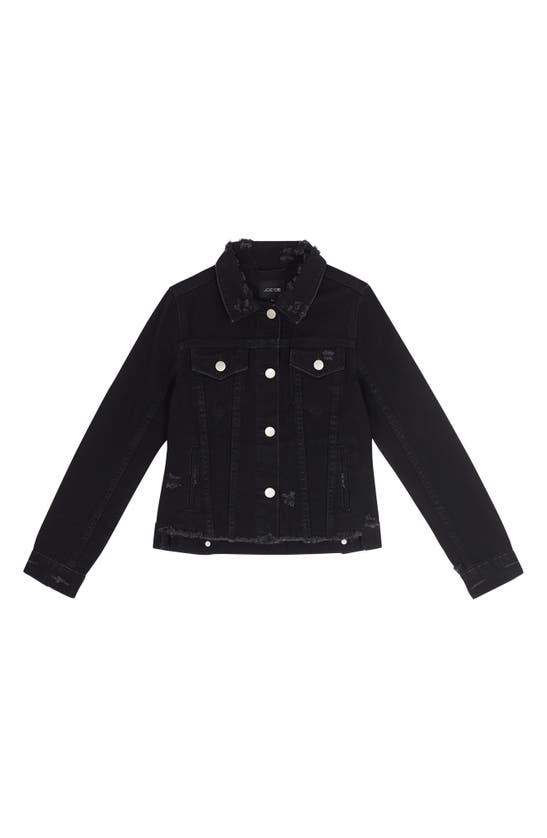 Joe's Kids' The Destructed Denim Jacket In Black