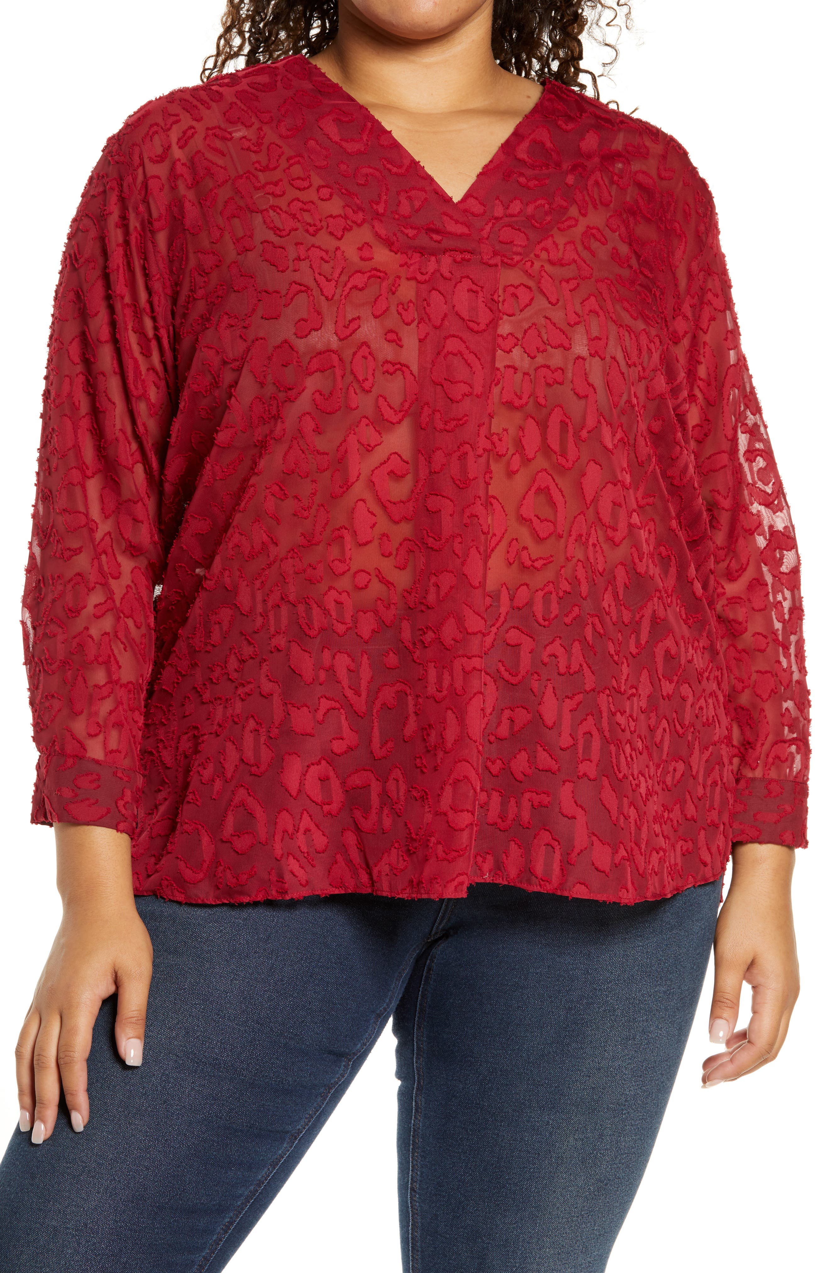 vince camuto red top