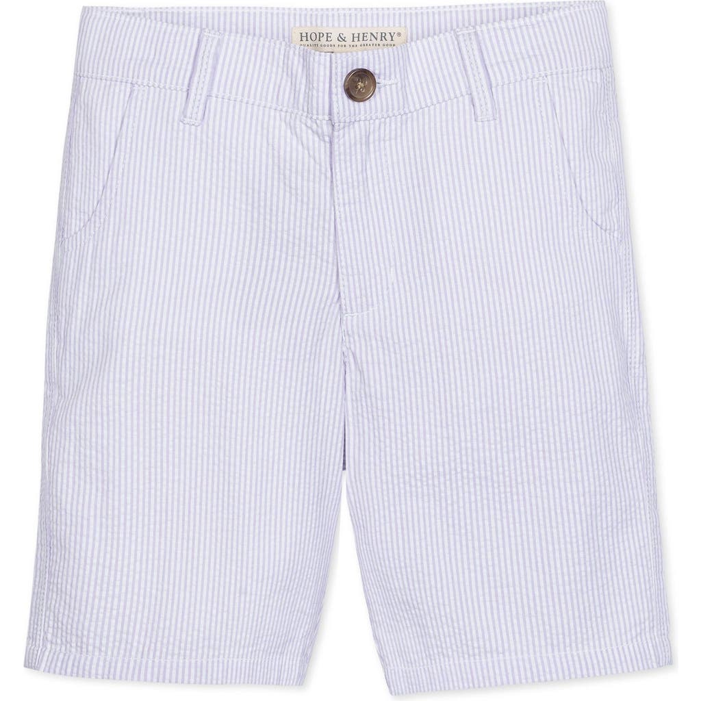 Hope & Henry Boys' Organic Seersucker Short, Kids In Blue