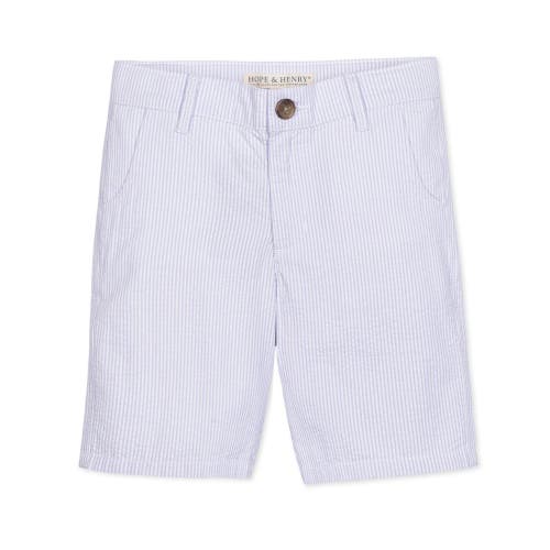 Shop Hope & Henry Baby Boys' Organic Seersucker Short, Infant In Lavender Seersucker