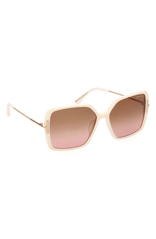 Tom Ford Sunglasses In Shiny Ivory Deep Gold/amber