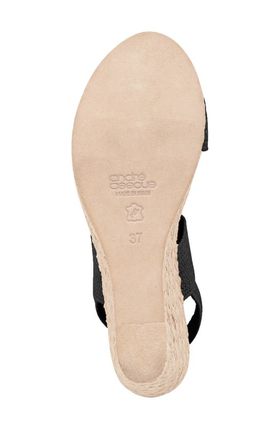 Shop Andre Assous Allison Espadrille Wedge Sandal In Black