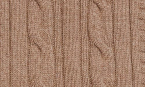 John Smedley Wooton Cable Stitch Recycled Cashmere & Merino Wool Scarf In Mushroom