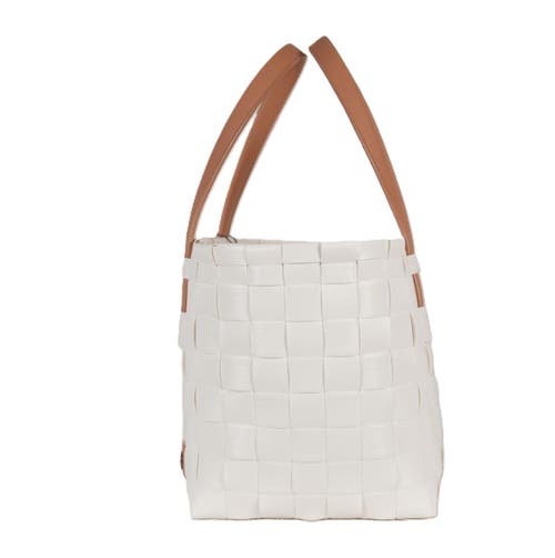 Shop Handed By Color Block Recycled Tote Bag In White