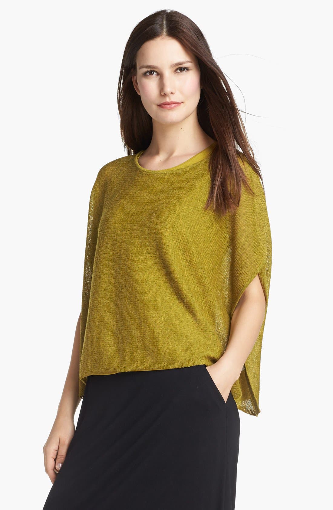 Eileen Fisher 'Ethereal Wool' Short Poncho Top (Regular & Petite