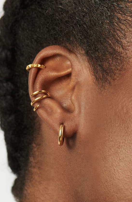 Shop Missoma Tube Huggie Hoop Earrings In Gold