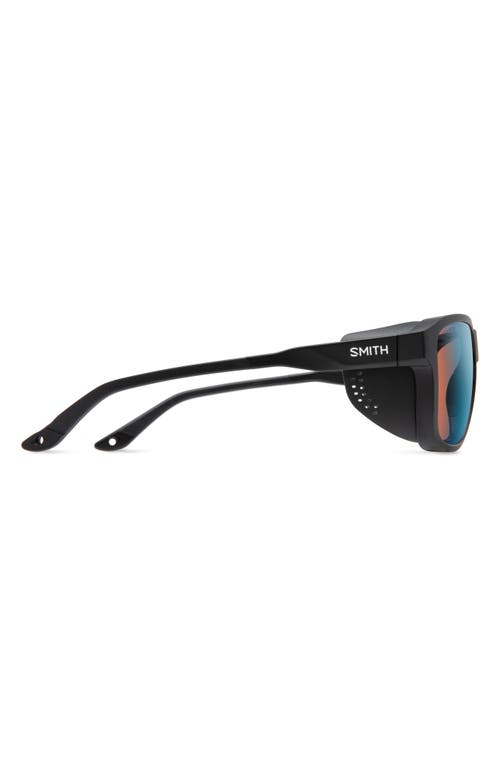 Shop Smith Embark 58mm Chromapop™ Polarized Square Sunglasses In Matte Black/glacier Copper