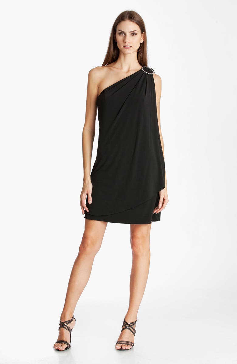 JS Boutique One Shoulder Draped Jersey Dress | Nordstrom
