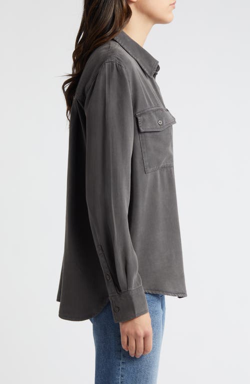 Shop Treasure & Bond Oversize Utility Shirt In Grey Pavement