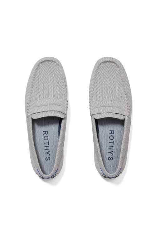 Shop Rothys Rothy's The Driving Loafer In Light Grey Herringbone