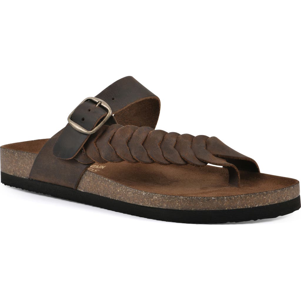 Shop White Mountain Footwear Happier Sandal In Brown/leather
