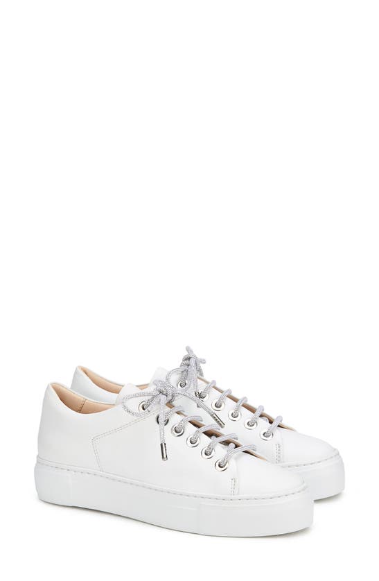 Shop Agl Attilio Giusti Leombruni Crystal Platform Sneaker In White-white