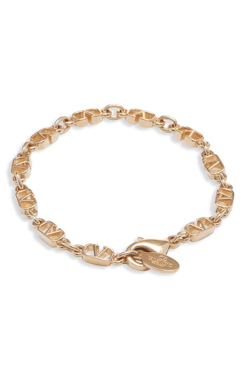 Shop Valentino Garavani Toile Iconograph Chain Bracelet In Cs4 Oro 18