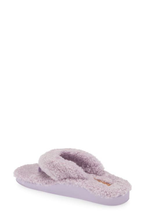 Shop Olukai Kipea Heu Genuine Shearling Slide Sandal In Lilac/lilac