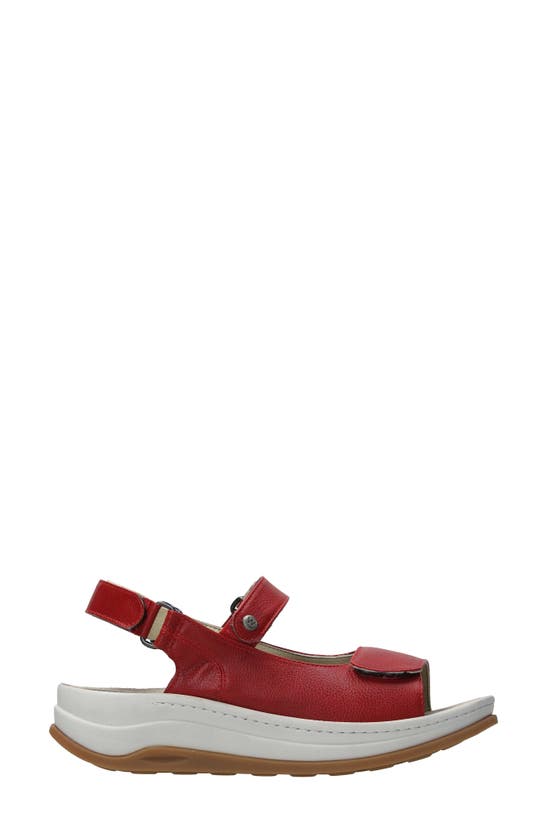 Shop Wolky Adura Slingback Platform Sandal In Red Biocare