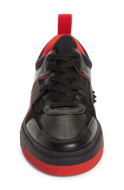 Shop Christian Louboutin Astroloubi Spike Sneaker In H358 Black/loubi