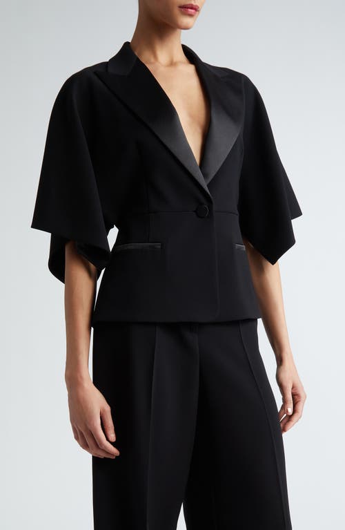 Max Mara Curaçao Angle Sleeve Dinner Jacket Black at Nordstrom,