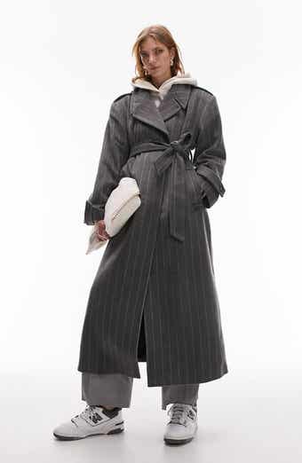 Topshop trench coat with wool deals
