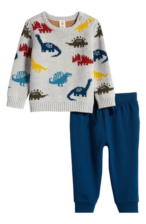 Shop Tucker + Tate Kids' Sweater & Pants Set In Grey Heather Dino- Blue