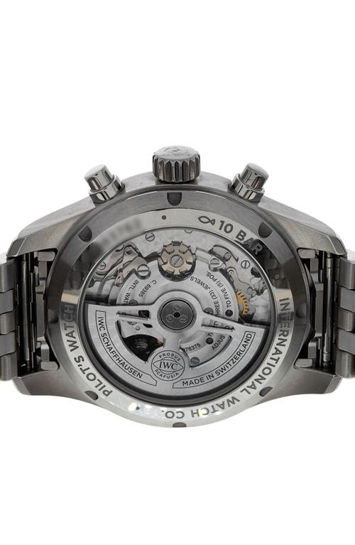 Shop Watchfinder & Co. Iwc  Pilots Bracelet Chronograph Watch, 41mm In Black/silver