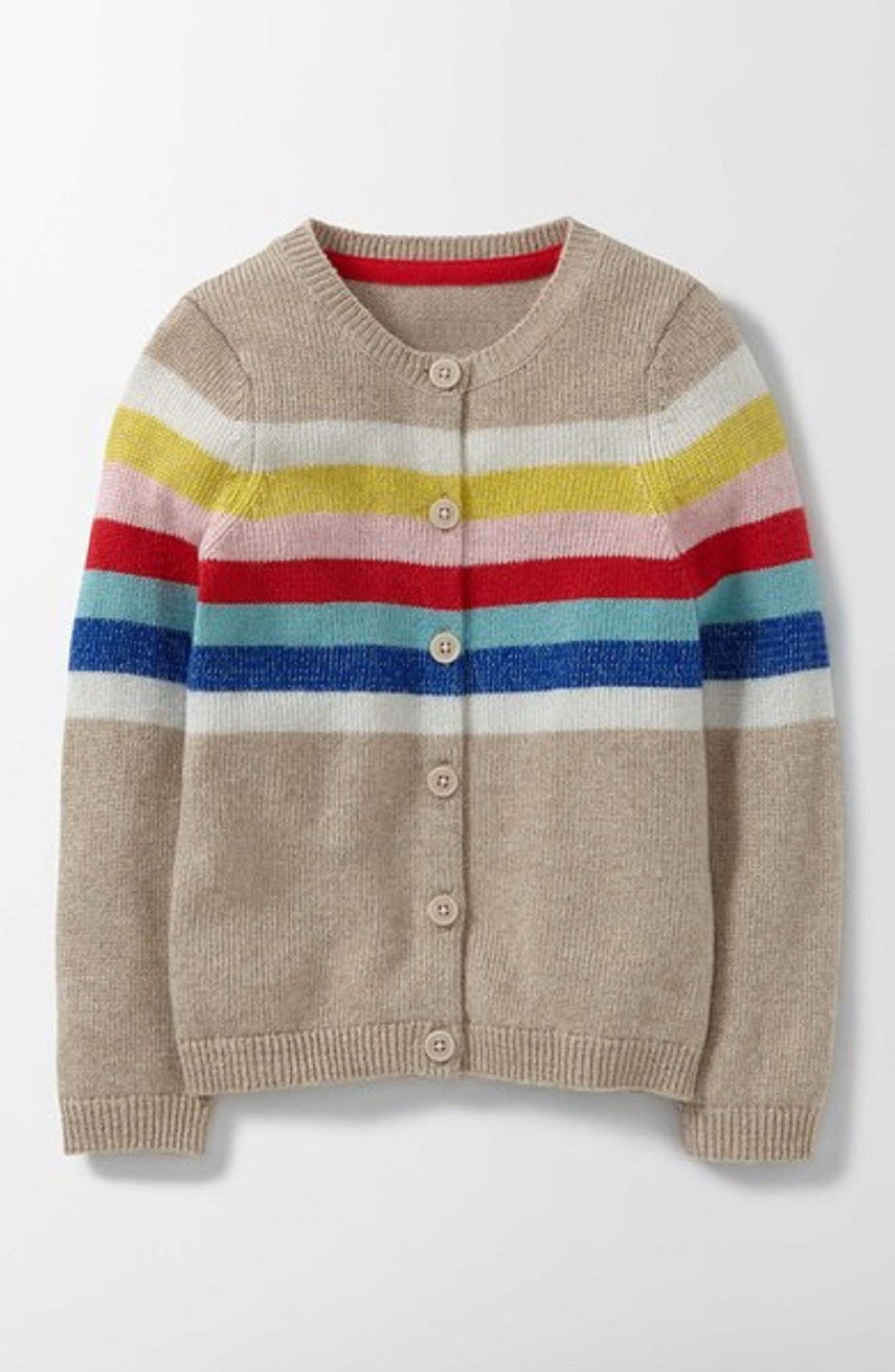 Mini Boden Rainbow Sparkle Cardigan (Toddler Girls, Little Girls & Big