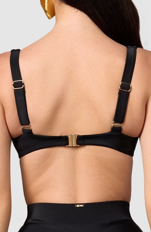 Mbm Swim Chance Bikini Top In Black