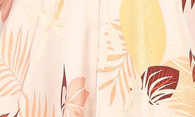 Shop Petal And Pup Petal & Pup Rita Tropical Print Asymmetric Dress In Ivory Multi