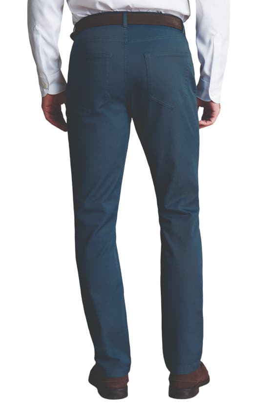 Charles Tyrwhitt Twill Slim Fit 5 Pocket Jeans In Petrol Blue
