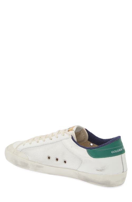 Shop Golden Goose Super-star Low Top Sneaker In White/grey/green