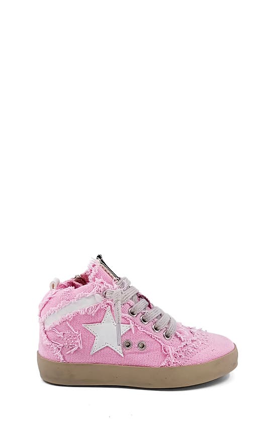Shop Shushop Kids' Paulina Mid-top Sneaker In Pink Canvas