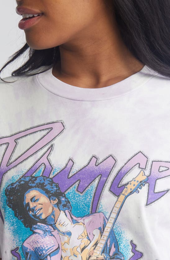 Daydreamer Prince Live Cotton Graphic T-shirt In Lilac Spiral