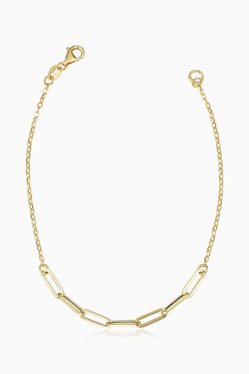 Shop Oradina 14k Yellow Gold Venice Center Cut Bracelet