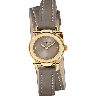 Salvatore Ferragamo Gancino Leather Strap Watch, 2m