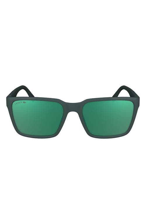 56mm Rectangular Sunglasses in Green
