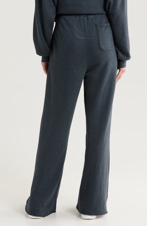 Aviator Nation Wide Leg Pocket Sweatpants In Charcoal
