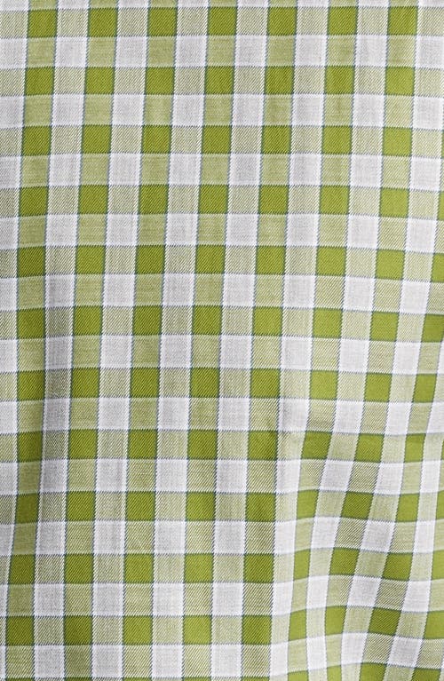 Shop Scott Barber Exploded Check Cotton Button-up Shirt In Grass