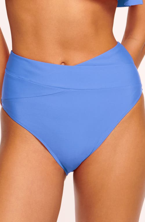 Shop Ramy Brook Luella High Waist Bikini Bottoms In Serene Blue