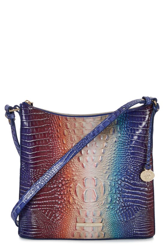 Brahmin Katie Croc Embossed Leather Crossbody Bag In Summerlight