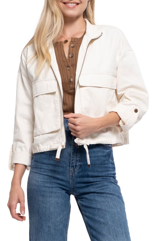 Blu Pepper Oversized Utility Jacket In Ivory