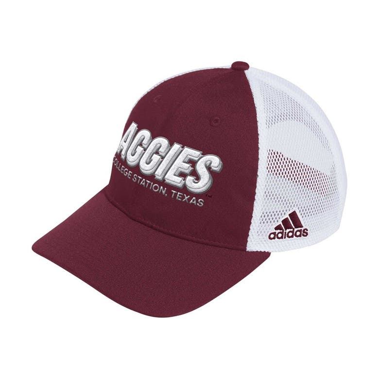 Adidas Originals Adidas Maroon Texas A&m Aggies Mascot Block Letter Slouch Trucker Adjustable Hat In Brown