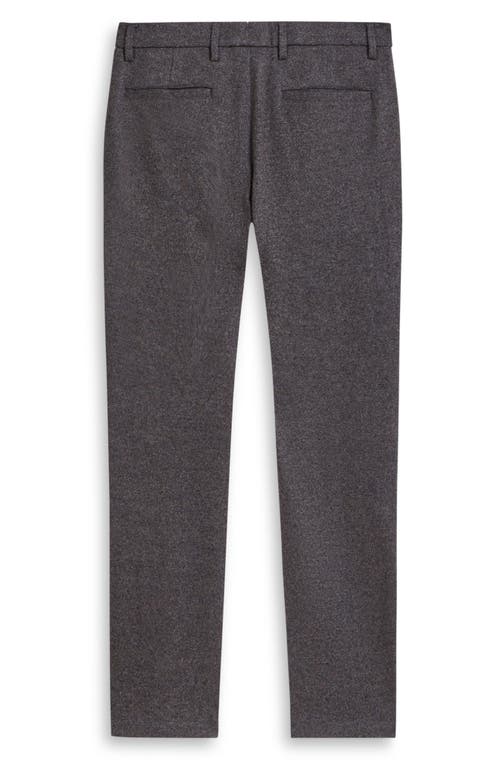 Shop Bugatchi Flat Front Wool & Cotton Blend Chino Pants In Zinc