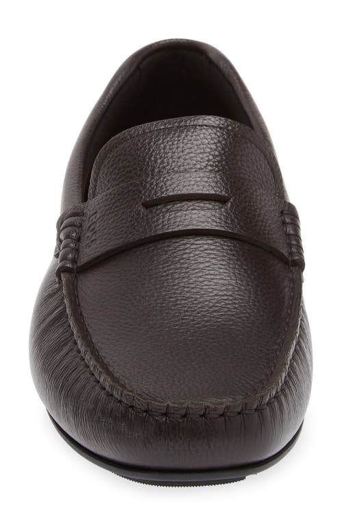 Shop Hugo Boss Boss Noel Driving Shoe In Dark Brown