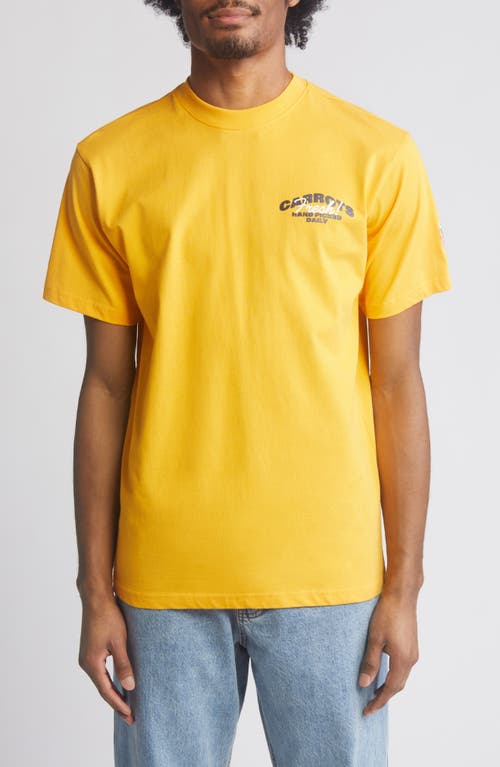 Hand Picked Cotton Graphic T-Shirt in Squash