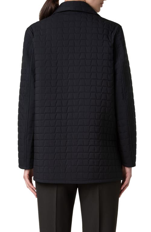 Shop Akris Wheeler Quilted Taffeta Jacket In Black