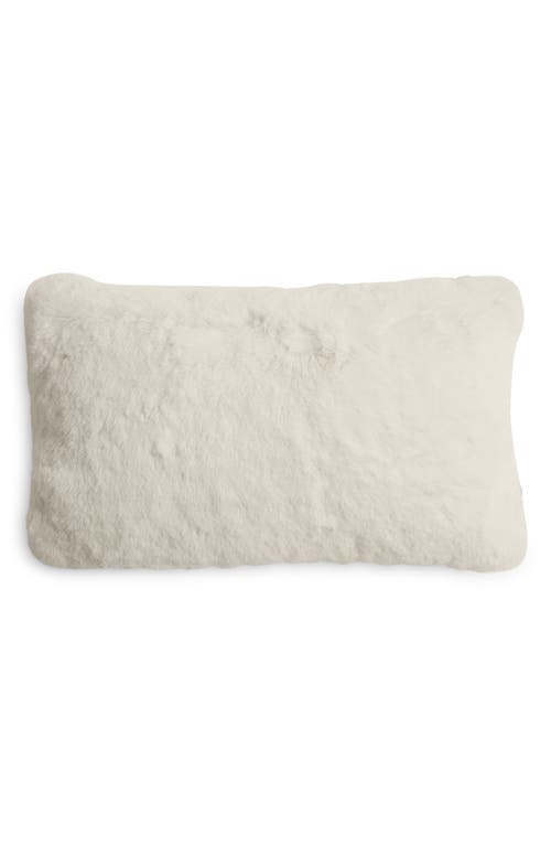 UnHide Squish Fleece Lumbar Pillow in Snow White at Nordstrom
