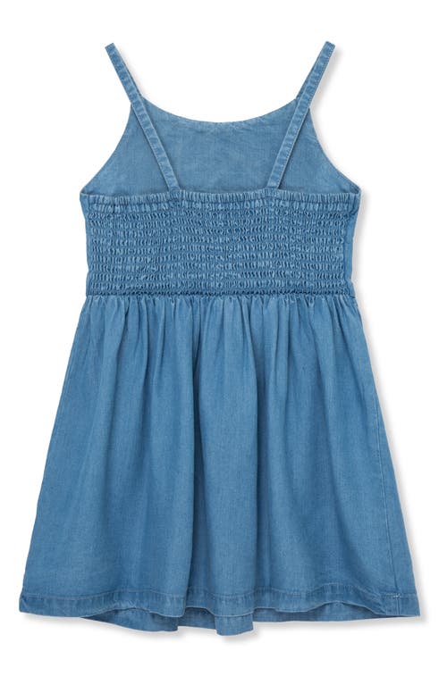Shop Peek Aren't You Curious Kids' Embroidered Patchwork Dress In Light Stone