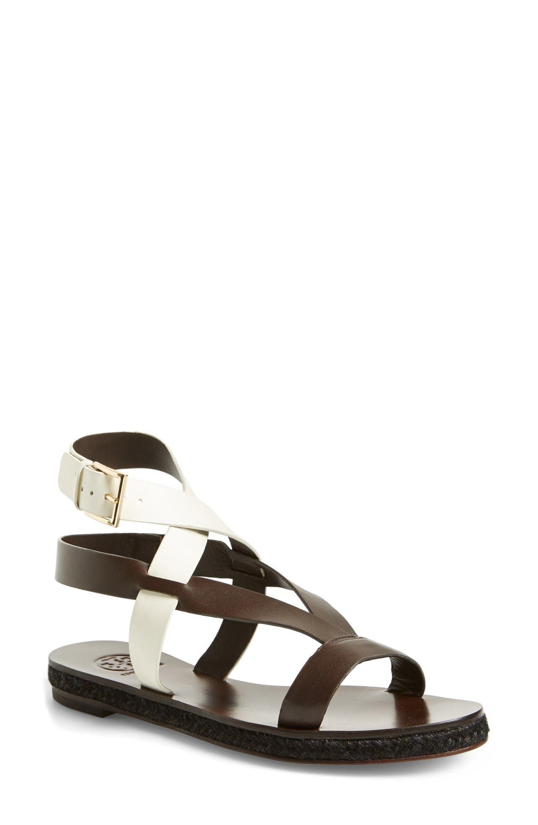 Tory Burch 'Marbella' Ankle Strap Leather Sandal (Women) Nordstrom