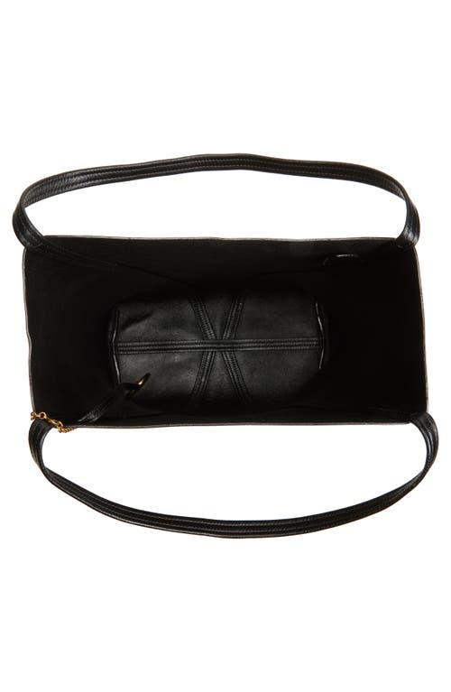 Chloé Large Spin Leather Tote In Black