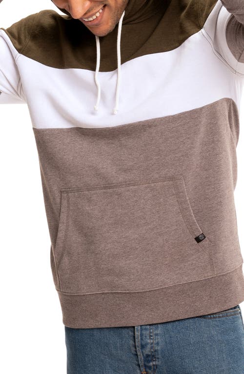 Shop Threads 4 Thought Romero Colorblock Linen Blend Hoodie In Heather Fortress/heather Grey