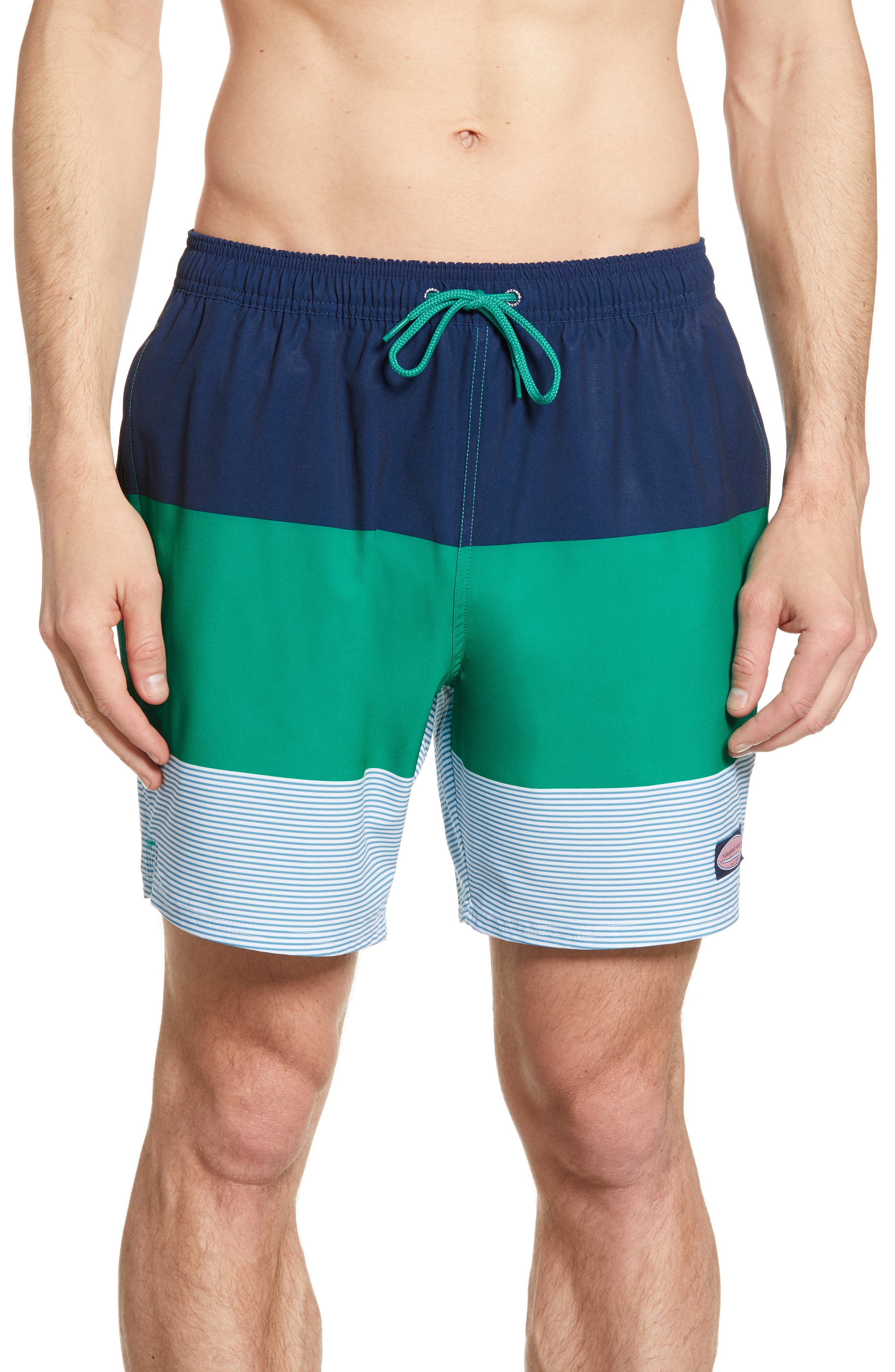 Vineyard Vines Stripe Chappy Swim Trunks
